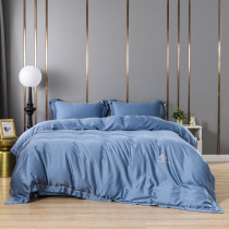 60S莱赛尔天丝床单四件套-青黛